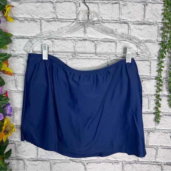 🌼3/$30🌼intl Details Navy Blue Swim Mini Skirt Size XL - Picture 3 of 15